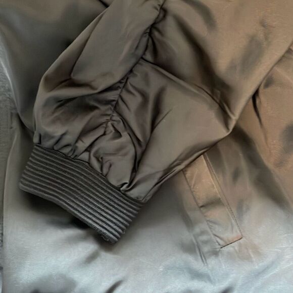 NU Denmark‎ Womens Sequined Eagle Full-Zip Bomber Jacket Black Large - Picture 8 of 14